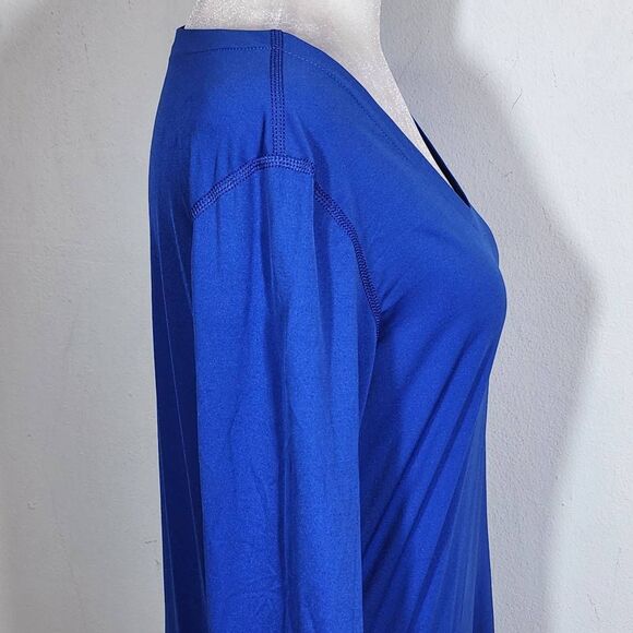 Nike Blue Long Sleeve Athletic Tee Size Large Nike Pro Blue Tee - Picture 6 of 10